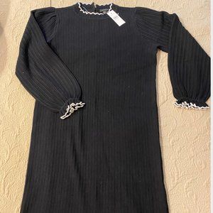 Ann Taylor black sweater dress size S